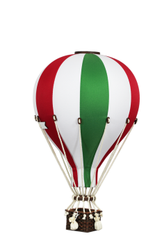 Deko Heißluftballon rot / weiß / grün - SuperBalloon